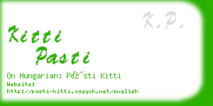 kitti pasti business card